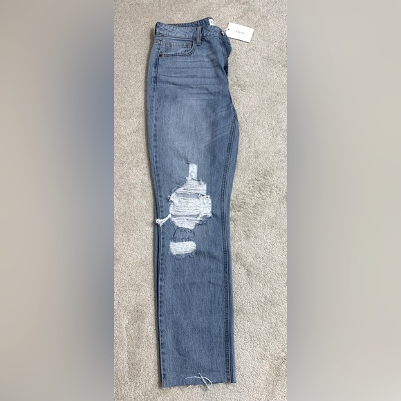 Slater Distressed Straight Jeans - Picture 3 of 5